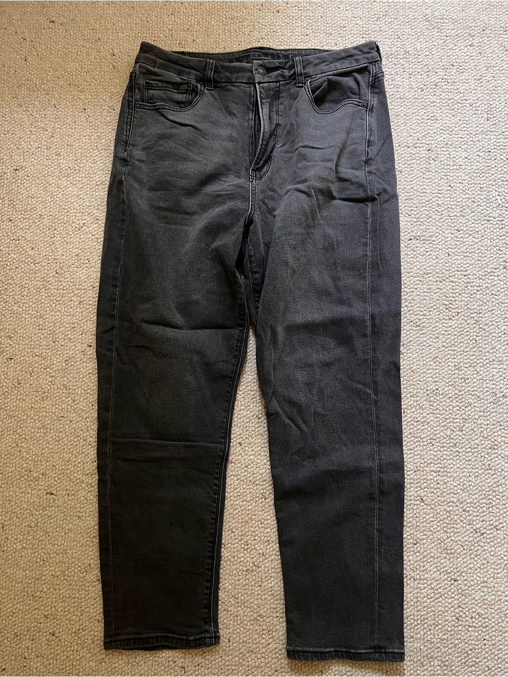American Eagle Black Curvy Mom Jeans Hi-waisted Size 12